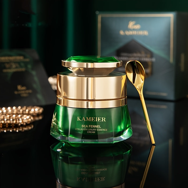 KAMEIER Sea Fennel Collagen Cream Essence – Hypoallergenic Lightweight Gel for All Skin Types. Deeply Hydrating, Nourishing, and Suitable for Daily Unisex Skincare. Presented in Luxurious Packaging with Golden Accents for a