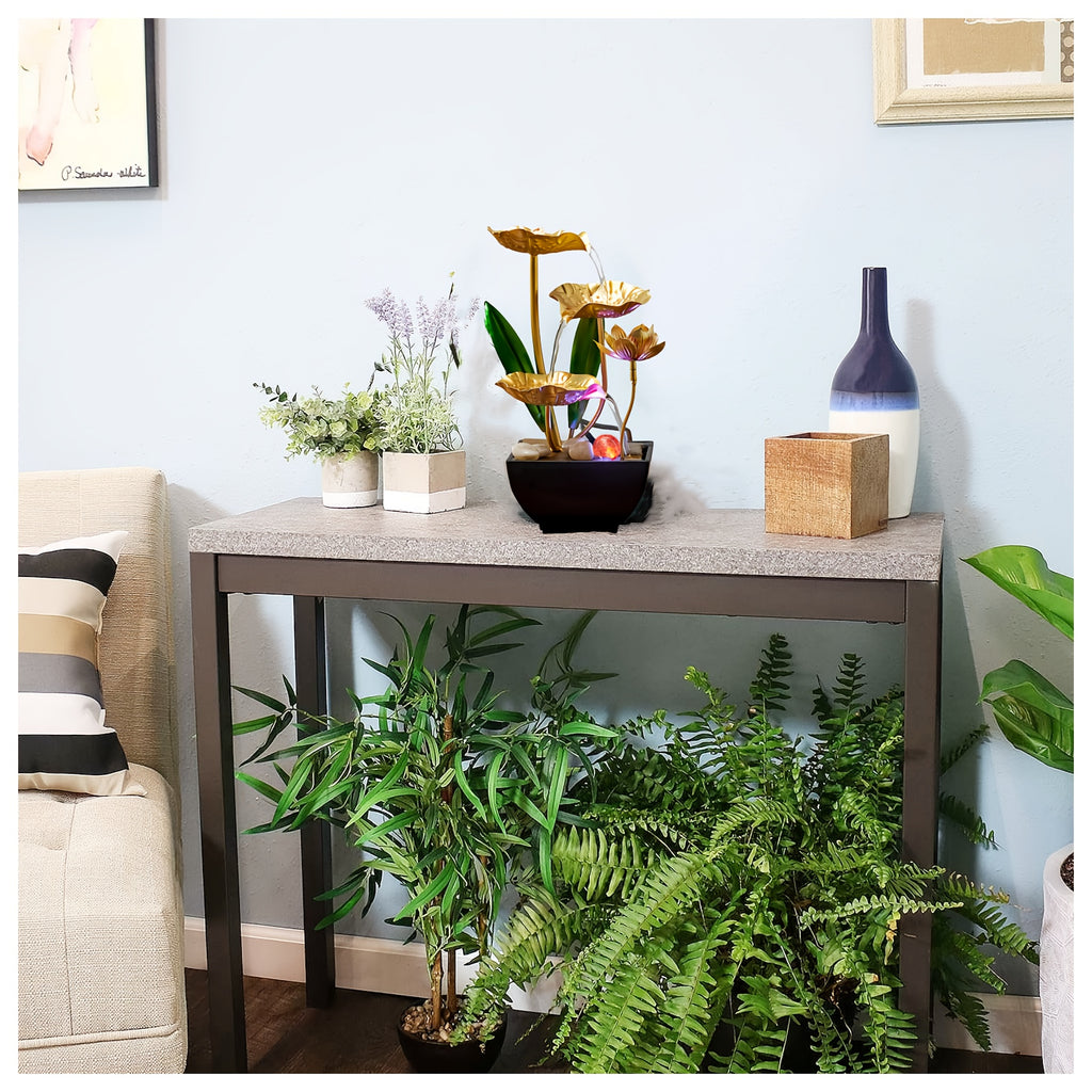 Small Indoor Fountain Automatic Humidifier Desktop Decor for Living Room and Bedroom Relaxation Craft