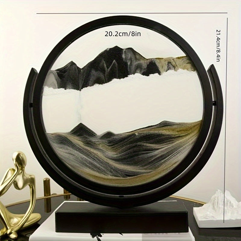 Glass Sand Art - Freestanding Dynamic 3D Quicksand Painting, Home & Office Decor, Ideal for Christmas, Halloween, Thanksgiving, New Year & Universal Celebrations, Angel-Themed, No Electricity Required