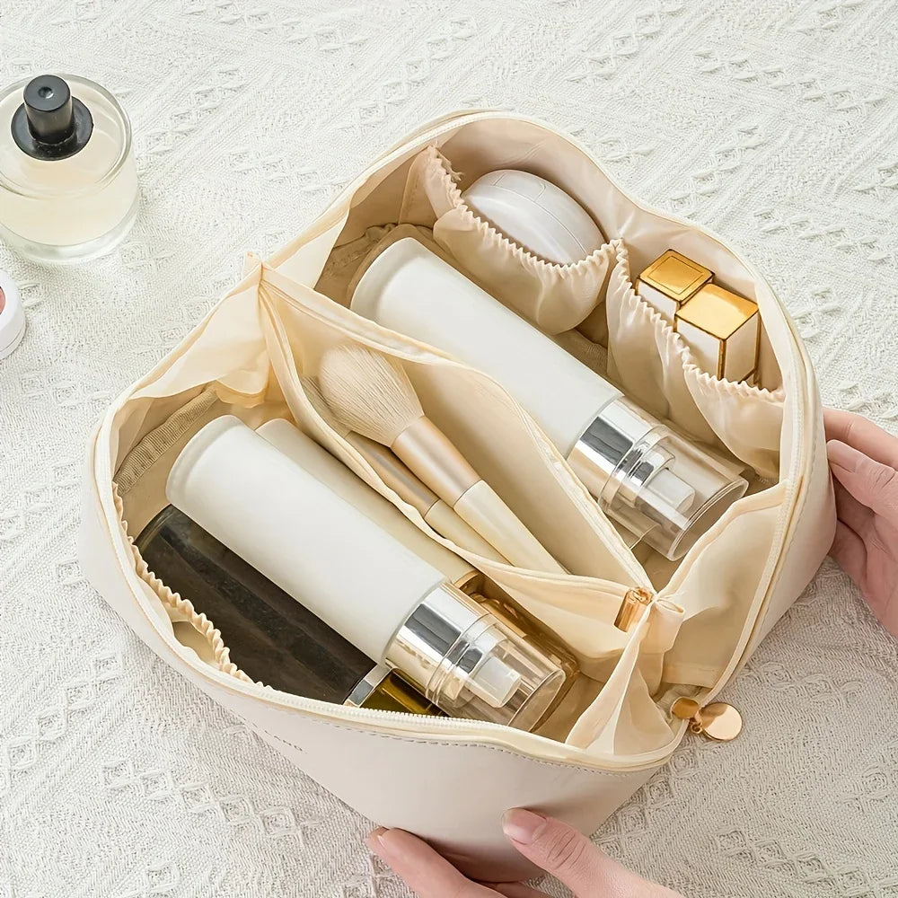 Luxury Makeup Organizer Bag – Women’s Travel Toiletry Case with Zipper. Elegant and functional cosmetic storage pouch designed to keep your beauty essentials organized at home or on the go. Perfect for travel, daily use,