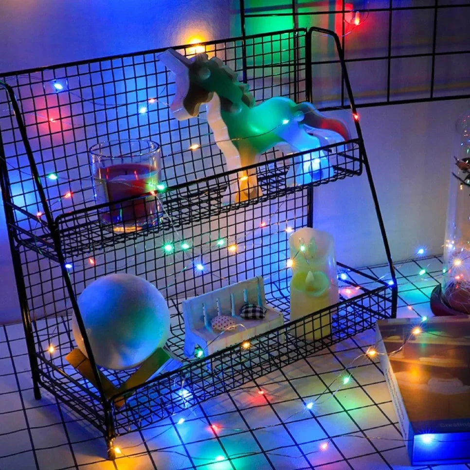 1 / 5 / 10 pcs Fairy String Lights – Battery-Operated LED Lights for Home, Bedroom, Garden, Wedding, Christmas, and New Year Decorations. Perfect for adding a warm, magical glow to any space or festive occasion.