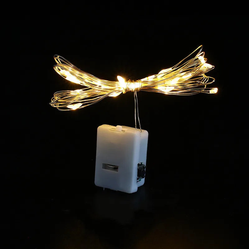 1 / 5 / 10 pcs Fairy String Lights – Battery-Operated LED Lights for Home, Bedroom, Garden, Wedding, Christmas, and New Year Decorations. Perfect for adding a warm, magical glow to any space or festive occasion.