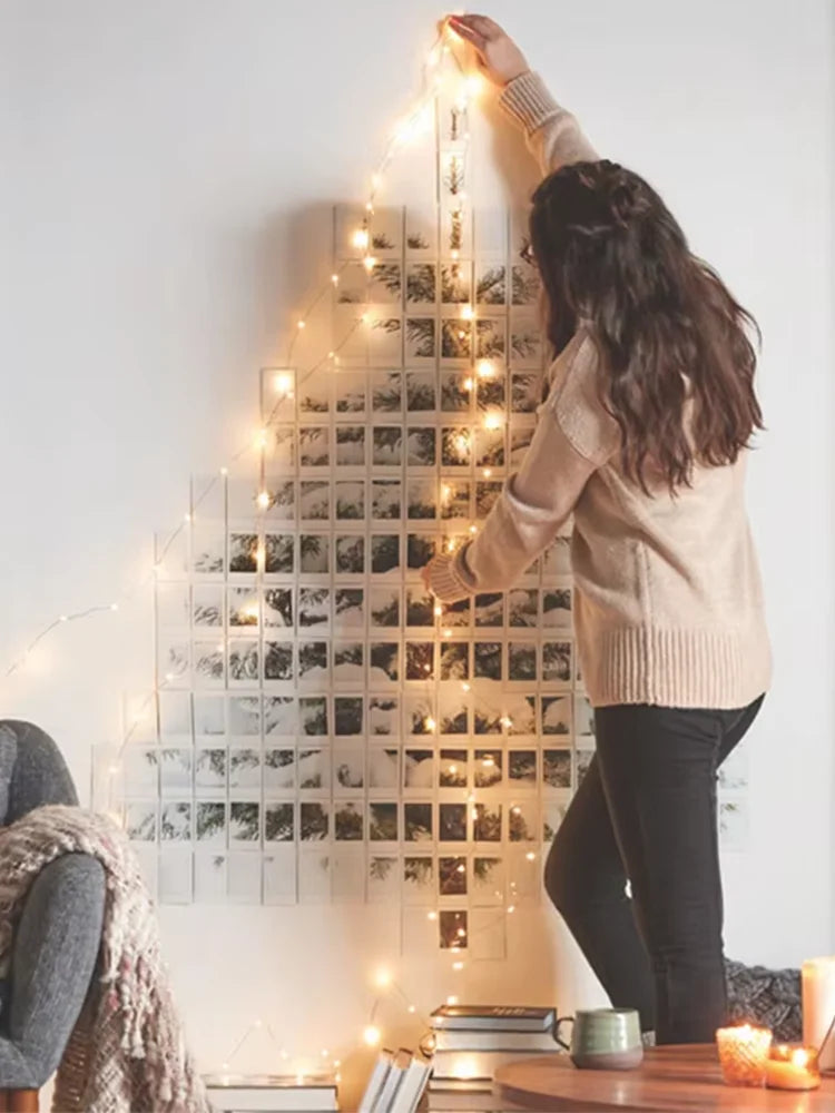 1 / 5 / 10 pcs Fairy String Lights – Battery-Operated LED Lights for Home, Bedroom, Garden, Wedding, Christmas, and New Year Decorations. Perfect for adding a warm, magical glow to any space or festive occasion.