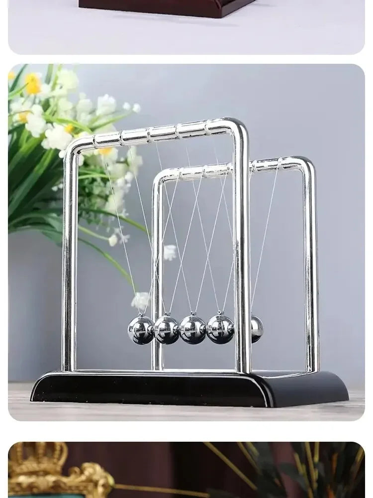 Newton’s Cradle Balance Ball – Steel Physics Pendulum Model for Desk Display. Ideal as a teaching tool, science demonstration, or stress-relief toy. A sleek and modern desktop decoration that combines education, motion, a