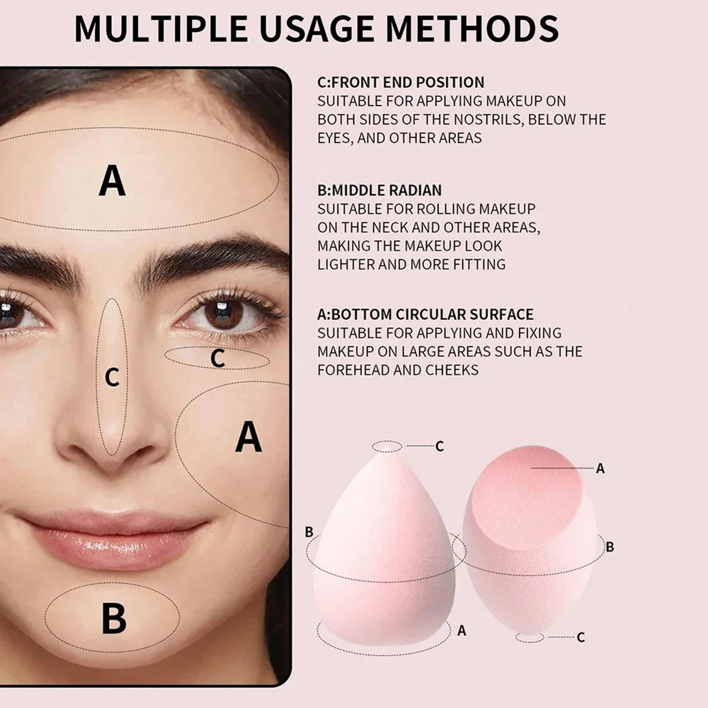 12-Piece Professional Makeup Brush Set with Sponges & Powder Puff. A complete makeup essential kit featuring high-quality brushes for eyeshadow, powder, and blush application. Includes 12 premium brushes, 2 blending sponges,