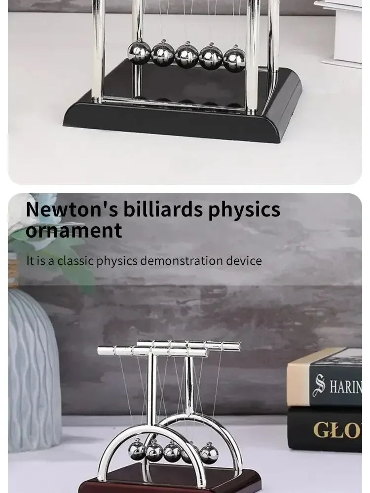 Newton’s Cradle Balance Ball – Steel Physics Pendulum Model for Desk Display. Ideal as a teaching tool, science demonstration, or stress-relief toy. A sleek and modern desktop decoration that combines education, motion, a
