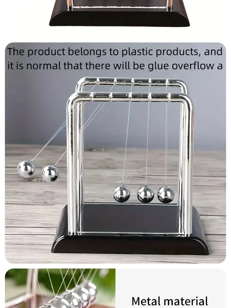 Newton’s Cradle Balance Ball – Steel Physics Pendulum Model for Desk Display. Ideal as a teaching tool, science demonstration, or stress-relief toy. A sleek and modern desktop decoration that combines education, motion, a