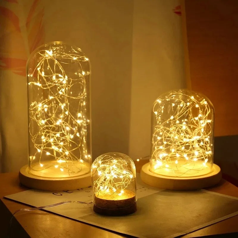 1 / 5 / 10 pcs Fairy String Lights – Battery-Operated LED Lights for Home, Bedroom, Garden, Wedding, Christmas, and New Year Decorations. Perfect for adding a warm, magical glow to any space or festive occasion.