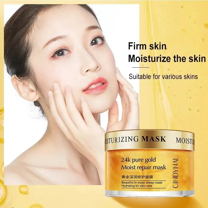 120g Collagen Face Cream – Anti-Wrinkle, Whitening, and Anti-Aging Moisturizer with 24K Gold. A deeply nourishing and firming sleeping mask designed to rejuvenate, hydrate, and restore youthful radiance to your skin.